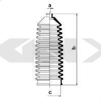 Burduf cauciuc, directie FIAT PUNTO Van (176L) (1996 - 2000) SPIDAN 83721 piesa NOUA