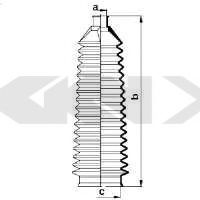 Burduf cauciuc, directie FORD TRANSIT bus (FD, FB, FS, FZ, FC) (2000 - 2006) SPIDAN 83875 piesa NOUA