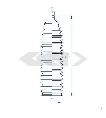 Burduf cauciuc, directie SEAT LEON (1M1) (1999 - 2006) SPIDAN 84122 piesa NOUA