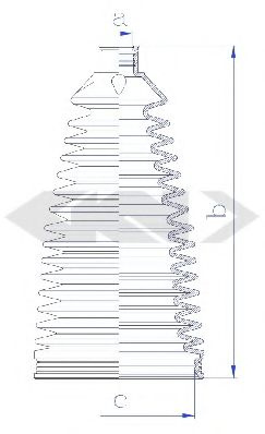 Burduf cauciuc, directie TOYOTA AURIS (NRE15, ZZE15, ADE15, ZRE15, NDE15) (2006 - 2012) SPIDAN 84265 piesa NOUA