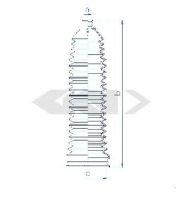 Burduf cauciuc, directie VW CRAFTER 30-50 caroserie (2E) (2006 - 2016) SPIDAN 84130 piesa NOUA