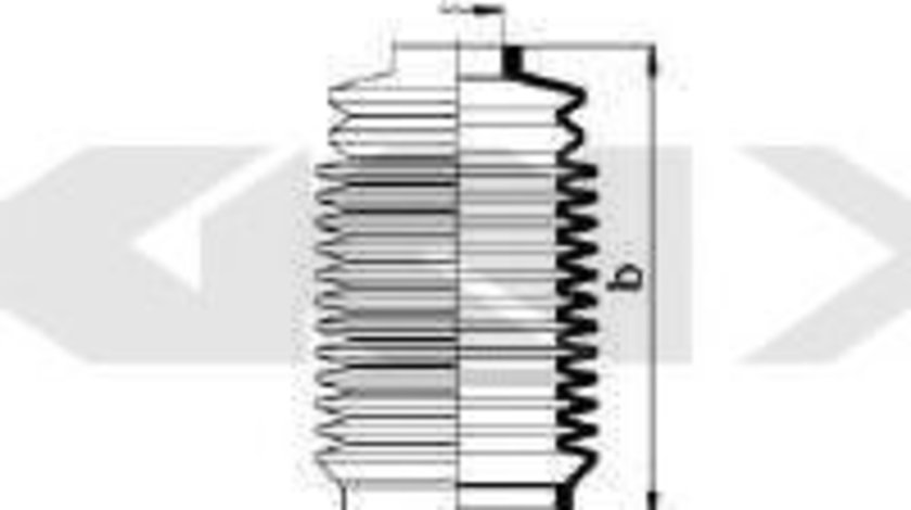 Burduf cauciuc, directie VW TRANSPORTER IV bus (70XB, 70XC, 7DB, 7DW, 7DK) (1990 - 2003) SPIDAN 83867 piesa NOUA