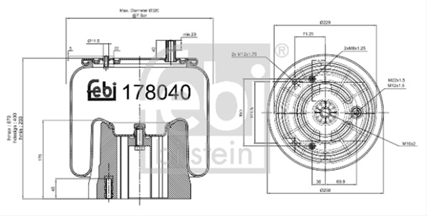 Burduf Suspensie Pneumatica Febi 178040