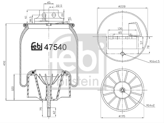 Burduf, Suspensie Pneumatica Febi Bilstein Iveco 47540