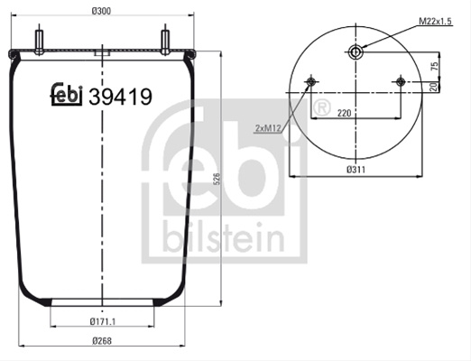 Burduf, Suspensie Pneumatica Febi Bilstein Krone 39419