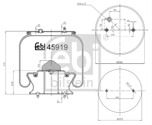 Burduf, Suspensie Pneumatica Febi Bilstein Scania 45919