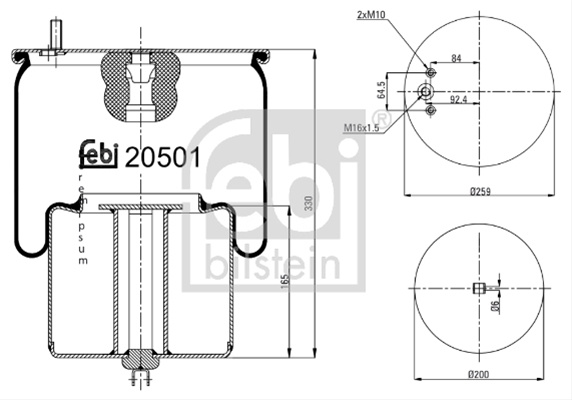 Burduf, Suspensie Pneumatica Febi Bilstein Volvo 20501