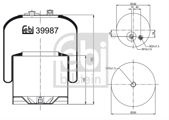 Burduf, Suspensie Pneumatica Febi Bilstein Mercedes-Benz 39987