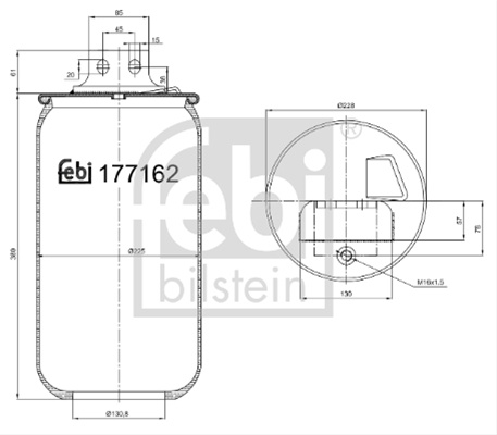 Burduf Suspensie Pneumatica Febi Iveco 177162