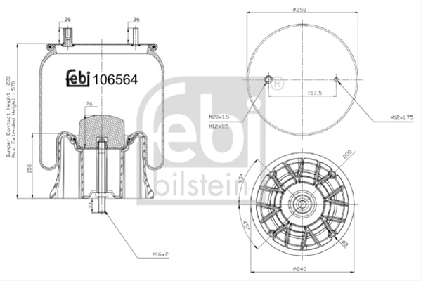 Burduf Suspensie Pneumatica Febi Krone 106564