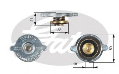 Buson,radiator MERCEDES SPRINTER 4-t bus (904) (1996 - 2006) GATES RC125 piesa NOUA