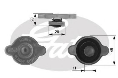 Buson,vas expansiune HONDA CR-V II (RD) (2001 - 2006) GATES RC232 piesa NOUA