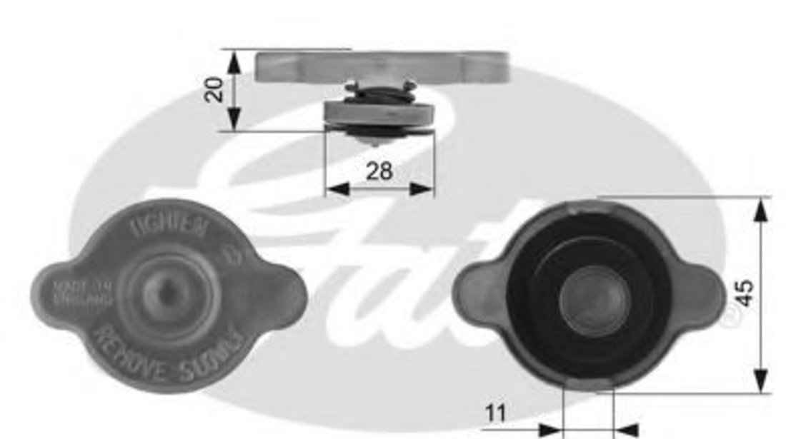 Buson,vas expansiune MAZDA 6 Station Wagon (GY) (2002 - 2007) GATES RC232 piesa NOUA