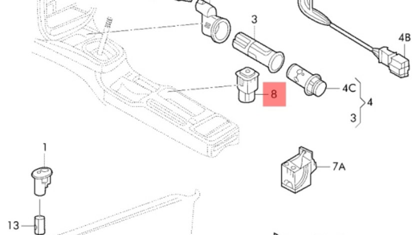 Buton deschidere capac rezervor Volkswagen Golf 4 hatchback 1.6 SR manuala OEM 3B0959833A