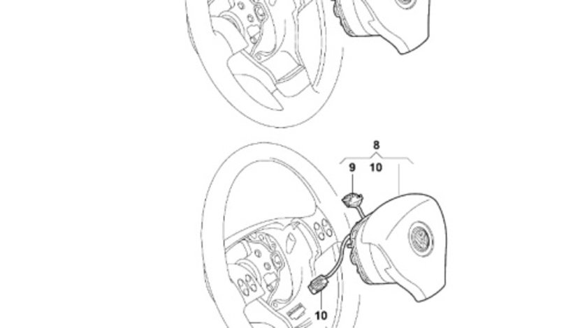 Cablaj airbag volan multifunctional Volkswagen Passat 3C combi 2.0 tdi DSG 5K0971584 OEM 5K0971584