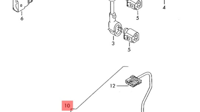 Cablaj electric pompa combustibil ​Volkswagen Transporter T5 (7H) Bus 2009 2.5 TDI OEM 7H0971727F