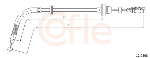 Cablu Acceleratie Cofle Fiat 12.7308