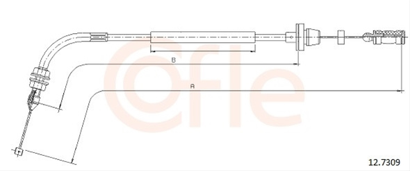 Cablu Acceleratie Cofle Fiat 12.7309