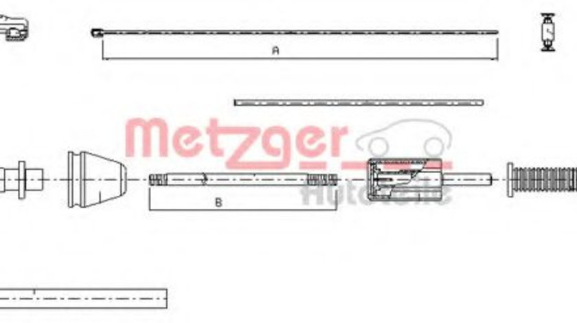 Cablu acceleratie RENAULT CLIO II (BB0/1/2, CB0/1/2) (1998 - 2005) METZGER 10.0383 piesa NOUA