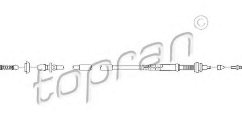 Cablu acceleratie SKODA OCTAVIA I Combi (1U5) (1998 - 2010) TOPRAN 109 853 piesa NOUA