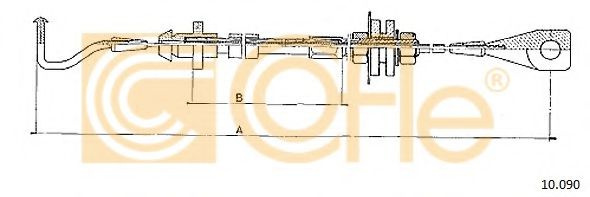 Cablu acceleratie VW PASSAT (3A2, 35I) (1988 - 1997) COFLE 10.090 piesa NOUA