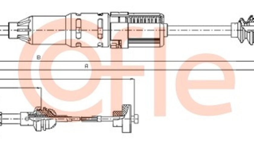 Cablu ambreiaj (103442 COFLE) VW