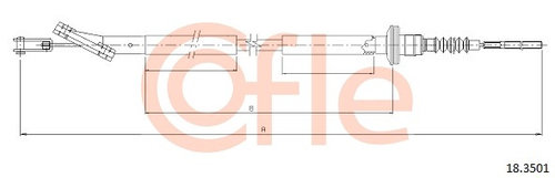 Cablu ambreiaj (183501 COFLE) CHEVROLET,DAEWOO