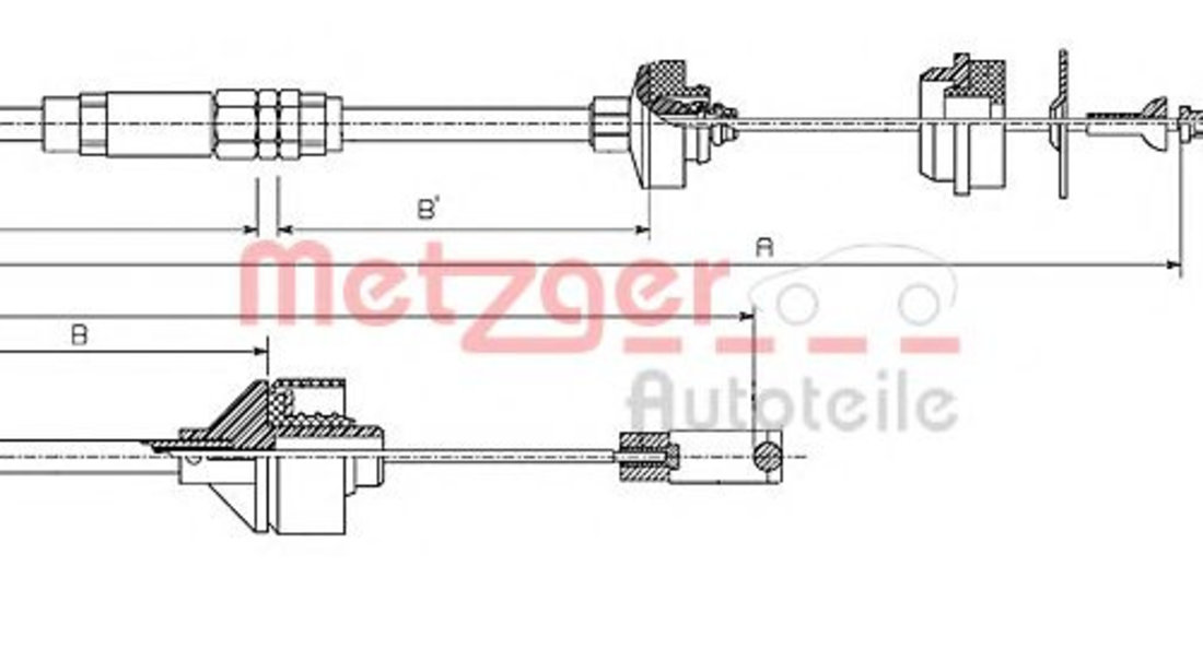 Cablu ambreiaj CITROEN BERLINGO (MF) (1996 - 2016) METZGER 11.2195 piesa NOUA