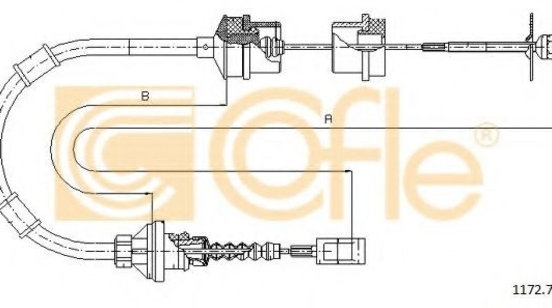 Cablu ambreiaj FIAT DUCATO caroserie (230L) (1994 - 2002) COFLE 1172.7 piesa NOUA