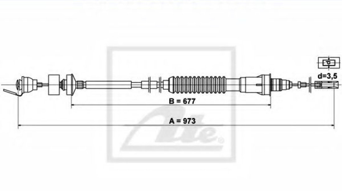 Cablu ambreiaj FIAT SCUDO caroserie (220L) (1996 - 2006) ATE 24.3728-0336.2 piesa NOUA