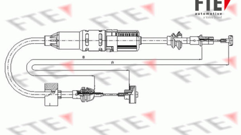 Cablu ambreiaj (FKS02034 FTE) SEAT,VW