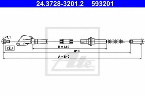 Cablu ambreiaj KIA PICANTO (BA) (2004 - 2011) ATE 24.3728-3201.2 piesa NOUA