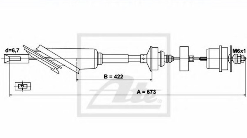 Cablu ambreiaj PEUGEOT 106 I (1A, 1C) (1991 - 1996) ATE 24.3728-0315.2 piesa NOUA