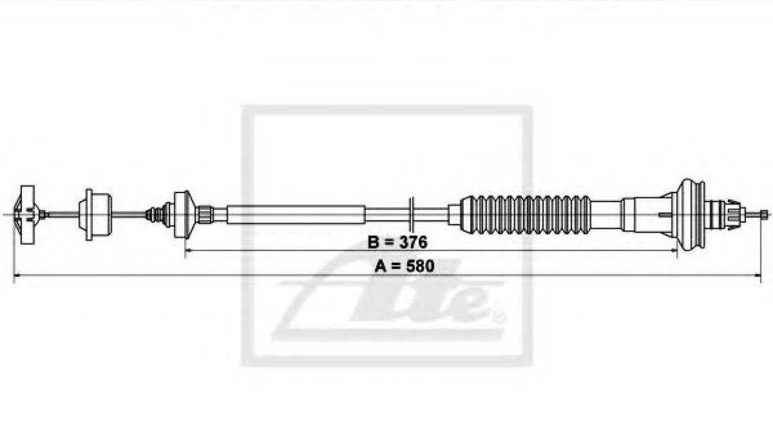 Cablu ambreiaj PEUGEOT 206 Hatchback (2A/C) (1998 - 2016) ATE 24.3728-0848.2 piesa NOUA