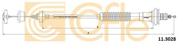 Cablu ambreiaj PEUGEOT 206 Hatchback (2A/C) (1998 - 2016) COFLE 11.3028 piesa NOUA