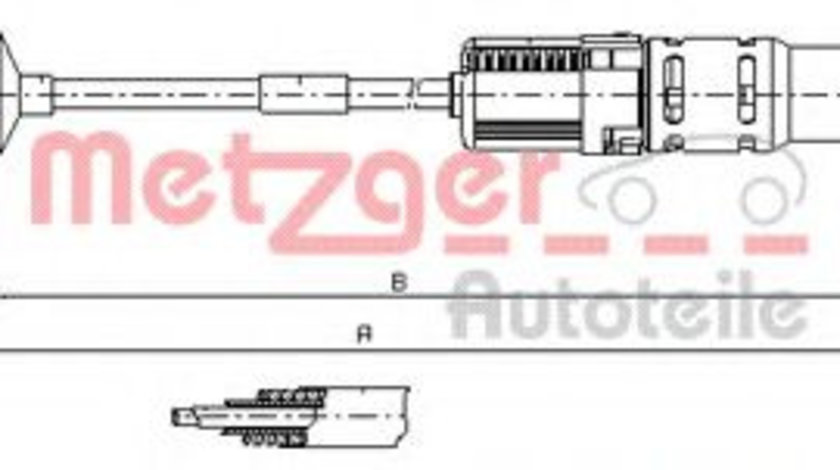 Cablu ambreiaj PEUGEOT 206 Hatchback (2A/C) (1998 - 2016) METZGER 11.3059 piesa NOUA