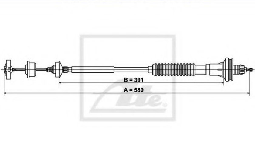Cablu ambreiaj PEUGEOT 206 SW (2E/K) (2002 - 2016) ATE 24.3728-0832.2 piesa NOUA