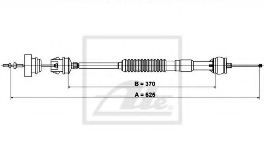 Cablu ambreiaj PEUGEOT 306 Hatchback (7A, 7C, N3, N5) (1993 - 2003) ATE 24.3728-0823.2 piesa NOUA