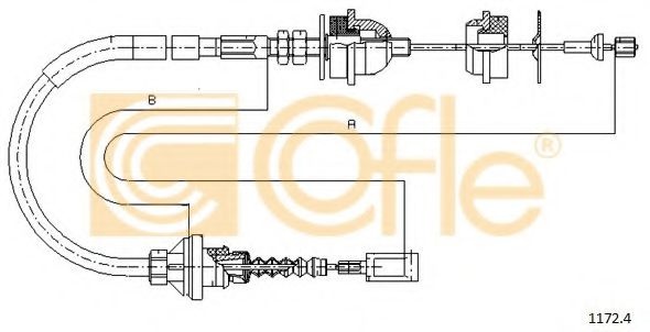 Cablu ambreiaj PEUGEOT BOXER bus (230P) (1994 - 2002) COFLE 1172.4 piesa NOUA