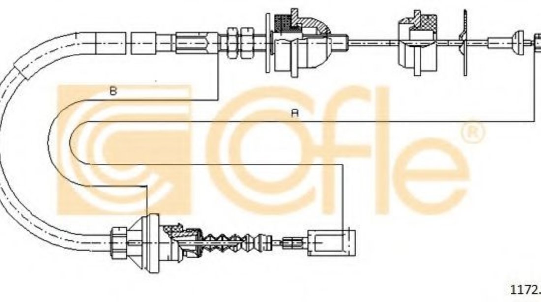 Cablu ambreiaj PEUGEOT BOXER caroserie (244) (2001 - 2016) COFLE 1172.4 piesa NOUA