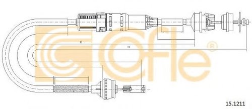 Cablu ambreiaj PEUGEOT PARTNER combispace (5F) (1996 - 2012) COFLE 15.1211 piesa NOUA