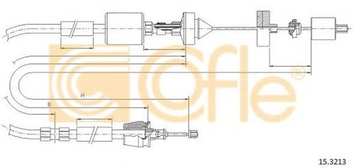 Cablu ambreiaj RENAULT CLIO II (BB0/1/2, CB0/1/2) (1998 - 2005) COFLE 15.3213 piesa NOUA