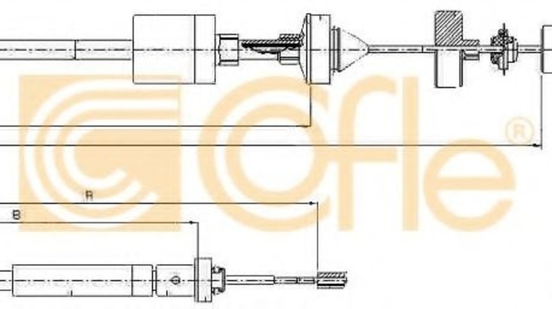 Cablu ambreiaj RENAULT MEGANE I (BA0/1) (1995 - 2004) COFLE 10.2973 piesa NOUA