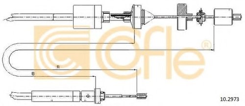 Cablu ambreiaj RENAULT SCENIC I (JA0/1) (1999 - 2003) COFLE 10.2973 piesa NOUA