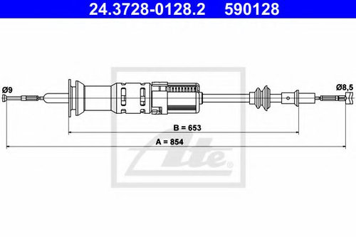 Cablu ambreiaj SEAT IBIZA II (6K1) (1993 - 1999) ATE 24.3728-0128.2 piesa NOUA