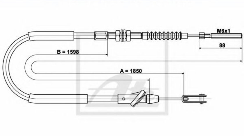 Cablu ambreiaj SUZUKI VITARA Cabrio (ET, TA) (1988 - 2002) ATE 24.3728-2004.2 piesa NOUA