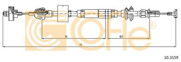 Cablu ambreiaj VW POLO (9N) (2001 - 2012) COFLE 10.3159 piesa NOUA