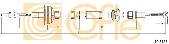 Cablu ambreiaj VW POLO CLASSIC (6KV2) (1995 - 2006) COFLE 10.3153 piesa NOUA