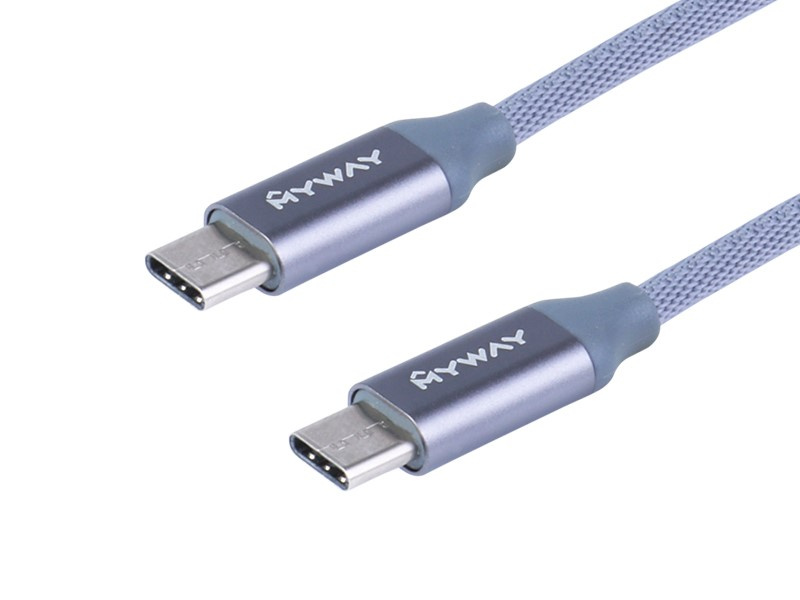 Cablu De încărcare și Sincronizare, Microfibră împletită, 120 Cm, Usb-c&gt; Usb-c V2.0 Max 2,4a Maway 63033