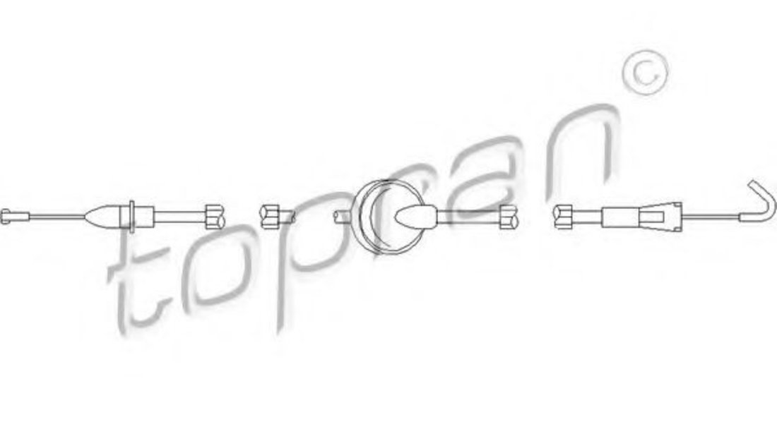 Cablu, deblocare usi SKODA SUPERB I (3U4) (2001 - 2008) TOPRAN 109 450 piesa NOUA